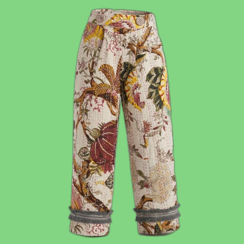 Women's Custom/Handmade Barrel-Wide Legged Boho Hippie Retro Pants Size L to XL
